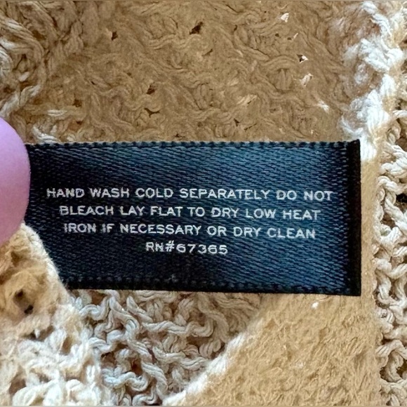 NEW w/TAGS AQUA Summer Escape Cream Cotton Crochet Bustier Crop Top Size Medium - Picture 7 of 9